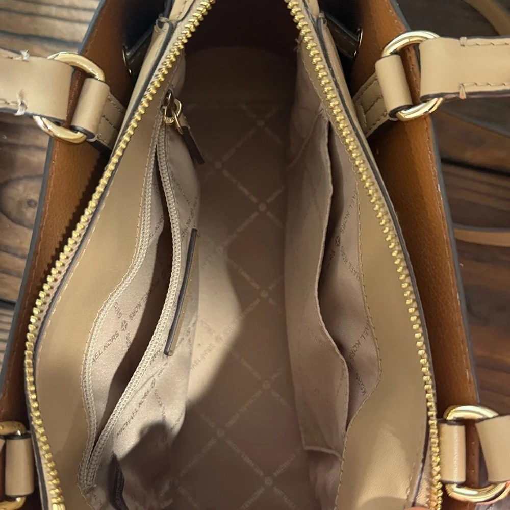 Michael Kors Reed Leather Belted Satchel